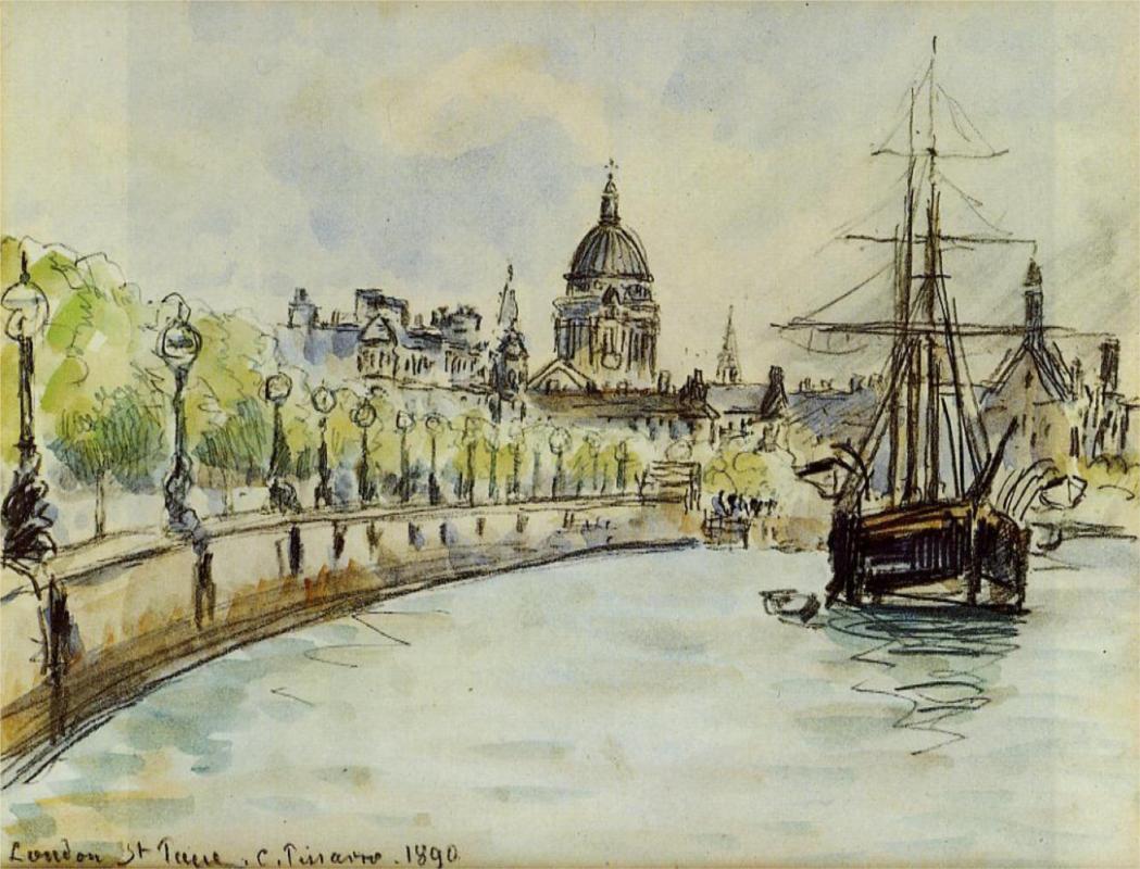 London, St. Paul s Cathedral - Camille Pissarro Paintings